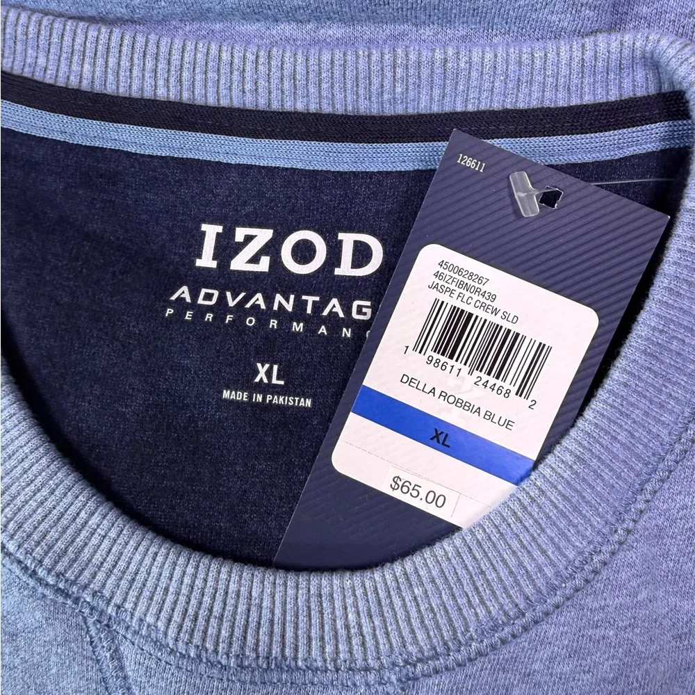 Izod‎ Men's Della Robbia Blue Crewneck Sweatshirt